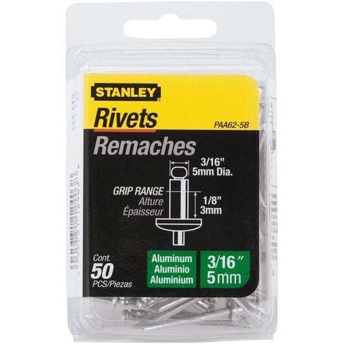 Stanley 3/16 in x 1/8 in Aluminum Rivets (50 Pk)