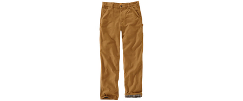 Carhartt Loose Fit Washed Duck Flannel-Lined Utility Work Pant B111 (Carhartt Brown)