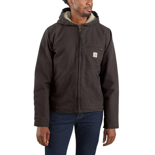 Carhartt Relaxed Fit Washed Duck Sherpa-Lined Jacket