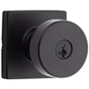 Kwikset Pismo Knob (Square) - Keyed - featuring SmartKey, Matte Black