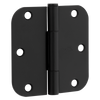 National Hardware Squeak Guard Door Hinges 5/8 In. Radius Round Corners 3.5, Matte Black