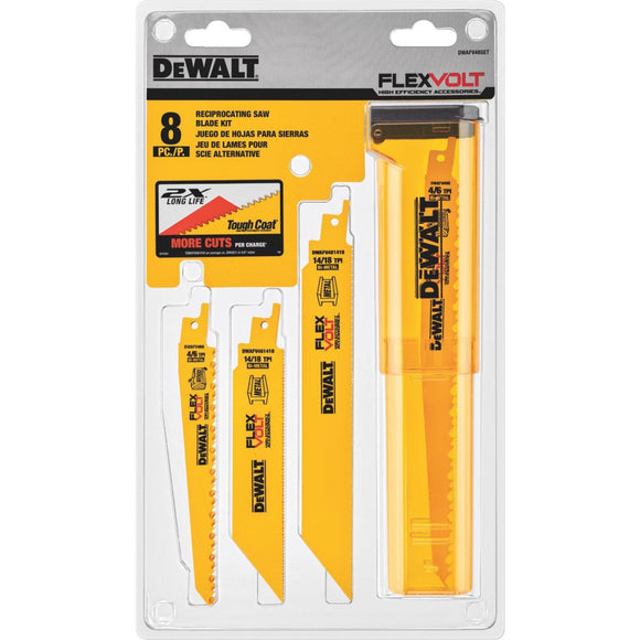 DeWalt Flexvolt 8-Piece Reciprocating Saw Blade Set