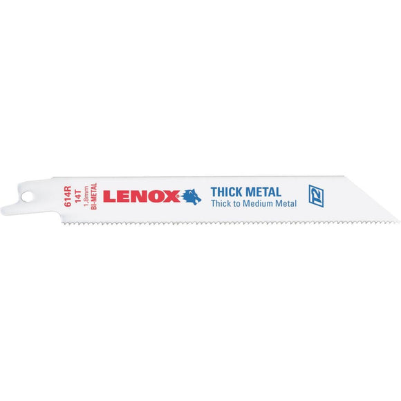 Lenox 6 In. 14 TPI Thick Metal Reciprocating Saw Blade