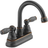 Peerless Claymore Oil-Rubbed Bronze 2-Handle Lever 4 In. Centerset Bathroom Faucet with Pop-Up
