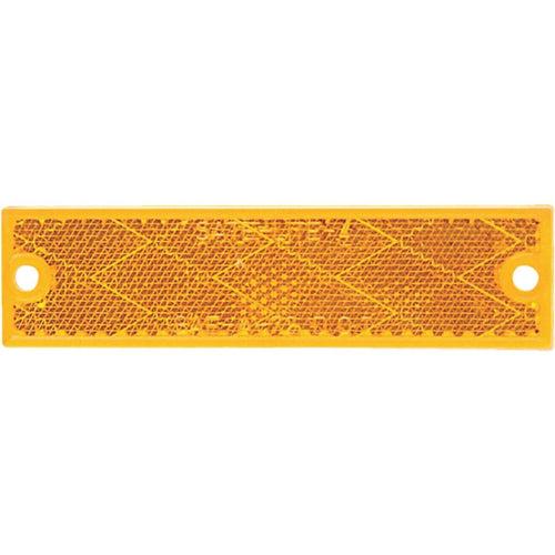 Peterson 1-1/8 In. W. x 4-7/16 In. H. Compact Rectangular Amber Reflector