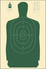 Action Target B-27SGREEN-100 B-27S Qualification Target Silhouette Hanging Paper Target 24 x 45 100 Per Box