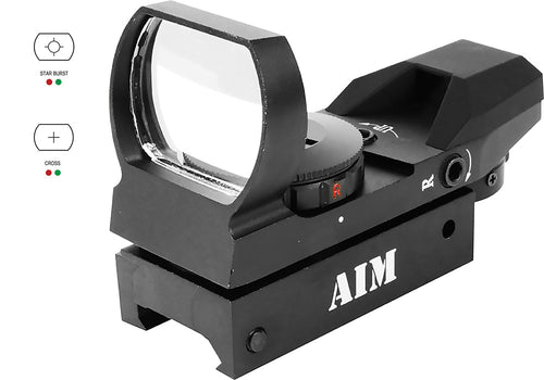 Aim Sports RT403 Reflex Classic Edition 1x 34mm 1 MOA Dual Illuminated Red/Green 4 Pattern CR2032 Lithium Black