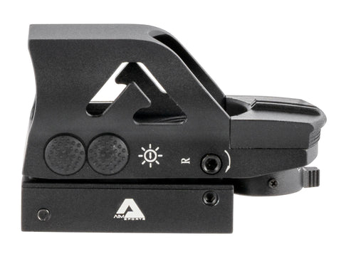 Aim Sports RT506C Reflex Full-Size 1x 34mm Dual Illuminated Red/Green 4 Pattern Black Anodized