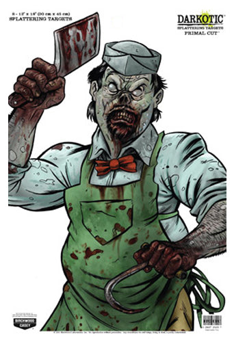 Birchwood Casey 35655 Darkotic  Zombie Butcher Hanging Paper Target 12 x 18 8 Per Pack