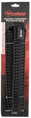 Firefield FF46001 Two Point Tactical Sling 1.50 W x 37.50-45 L Adjustable Black 550 Nylon Paracord for Rifle