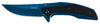 Kershaw 8320 Outright  3 Trailing Point Plain Blue PVD 8Cr13MoV G10 Black/Stainless Blue Handle Folding