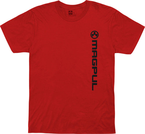 Magpul MAG1113-610-XL Vertical Logo  Red XL Short Sleeve