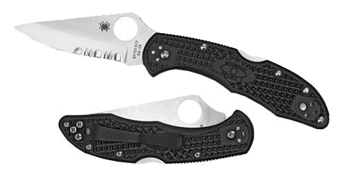 Spyderco C11PSBK Delica 4 Lightweight 2.88 VG-10 Stainless Steel Clip Point FRN Black Handle Folding