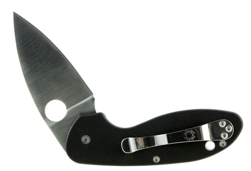 Spyderco C216GP Efficient  2.98 8Cr13MoV Stainless Steel Full-Flat G10 Black Handle Folding