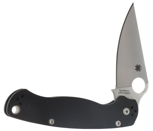 Spyderco C81GP2 Para Military 2  3.40 CPM-S30V Stainless Steel Flat Ground G10 Black Handle Folding