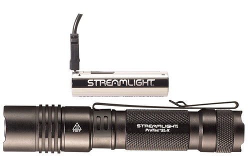 Streamlight 88082 ProTac 2L-X USB 500/40 Lumens C4 LED Aluminum Black Anodized CR18650 with USB Charge Cord