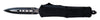 Templar Knife SBR131 Black Rubber Small 2.25 Dagger Plain Black 440C Stainless Steel Black Rubber Coated Aluminum Handle OTF
