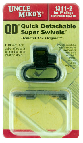Uncle Mikes 13112 Standard Swivels Wood Screw Type1 Bolt Black