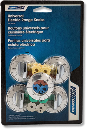 KNOB CHROME ELEC RANGE BURNER 4/CD