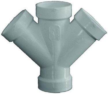 WYE 3IN DBL HUB 45 DWV PVC