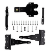 National Hardware Deluxe Latches Decorative T-Hinges Gate Kit, Black