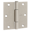 National Hardware Squeak Guard Door Hinges Square Corner 3.5, Satin Nickel