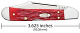 Case Peach Seed Jig Dark Red Bone CS Mini CopperLock®