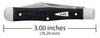 Case Smooth Black Micarta® Small Swell Center Jack