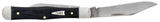 Case Smooth Black Micarta® Small Swell Center Jack