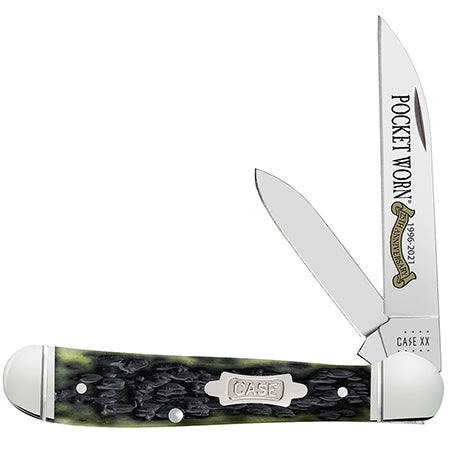 Case Copperhead Pocket Worn Olive Green Bone Peach Seed Jig