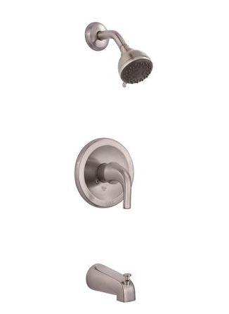 Premier Raleigh Single-Handle 3-Spray Patterns Tub and Shower Faucet in Brushed Nickel (Valve Included)