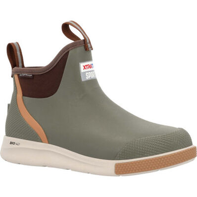 XtraTuf Men's 6 in Ankle Deck Boot Sport Olive