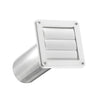 Lambro Industries 4 inch White Plastic Exhaust Wall Louvered Vent