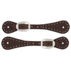 Weaver Youth Oiled Harness Leather Spur Straps with Spots