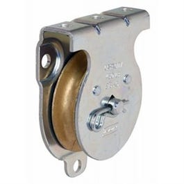 Single Pulley, Wall/Ceiling Mount, Zinc, 2-In.