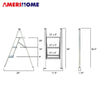 AmeriHome Three Step Ultra Slim Aluminum Folding Utility Step Ladder