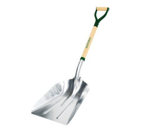 Landscapers Select Grain Scoop Shovel Aluminum Blade Wood D-Grip Handle