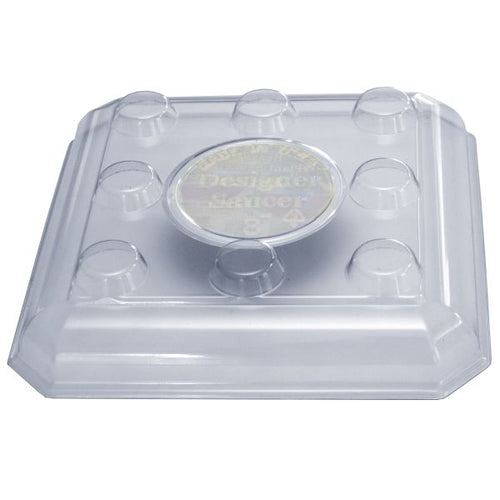 Curtis Wagner 14 Square Clear Designer Heavy Plant Saucers