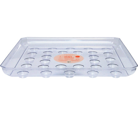Arett Sales Clear Square Designer Series Heavy Gauge Saucers (16