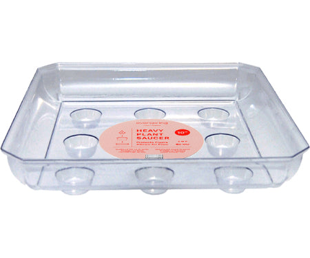 Arett Sales Clear Square Designer Series Heavy Gauge Saucers (10 - Clear)