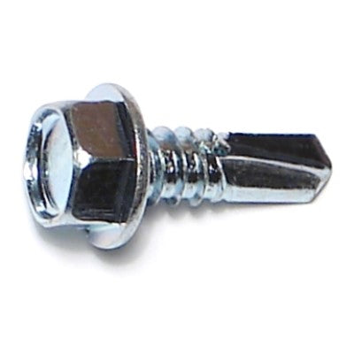 Monster Fastener Zinc Plated Steel Hex Washer Head Self-Drilling Screws