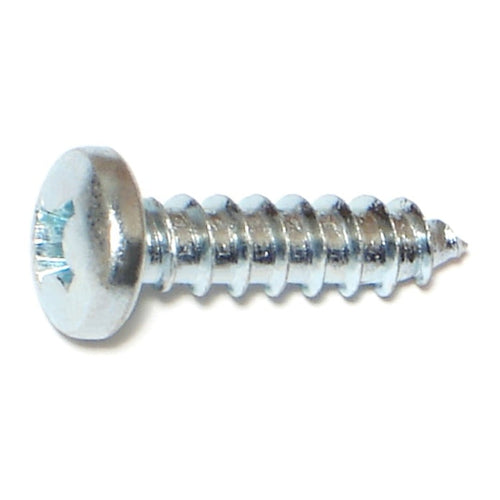 Monster Fastener Zinc Plated Steel Phillips Pan Head Sheet Metal Screws