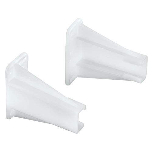 Prime-Line Drawer Side Track Brackets, White Nylon (1 Pair)