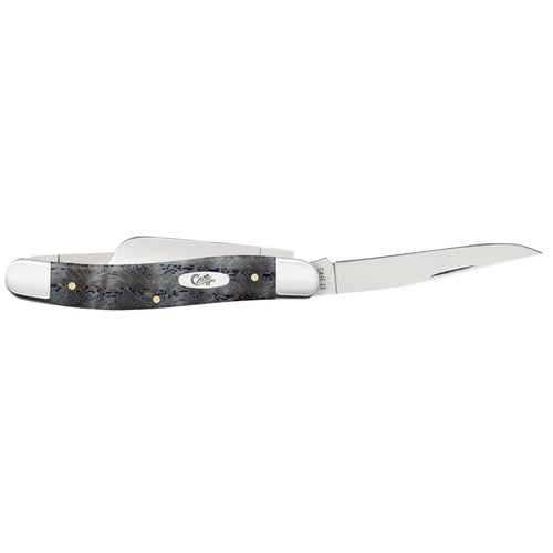 Case Knives Smooth Blue Curly Oak Medium Stockman