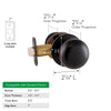 Design House Cambridge Passage Door Knob Matte Black