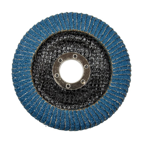 Forney Curved Edge Flap Disc, 4-1/2 in x 7/8 in, 40 Grit