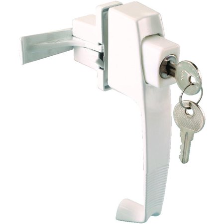ProSource Pushbutton Latch Zinc White 5/8 to 1-1/2 in Thick Door, 5/8 in Backset