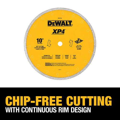 Dewalt XP4 10-In. X 0.060-In. Wet Cutting Porcelain Tile Diamond Blade