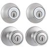 Kwikset Tylo Project Pack - Two Keyed Knobs and Two Keyed One Side Deadbolts - with Pin & Tumbler