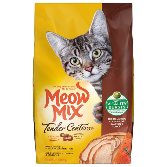 Meow Mix Tender Centers With Vitality Bursts Salmon & Turkey Flavors Cat Food